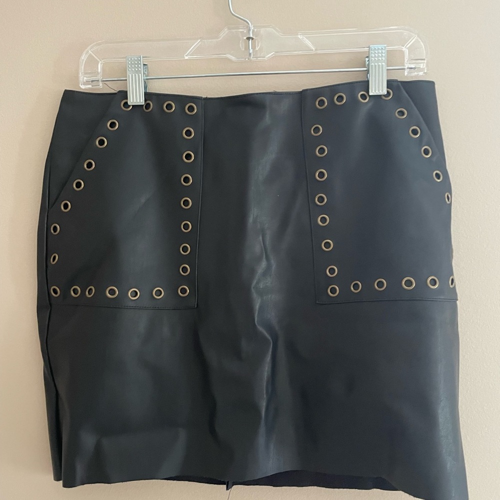 Faux Leather Mini Skirt